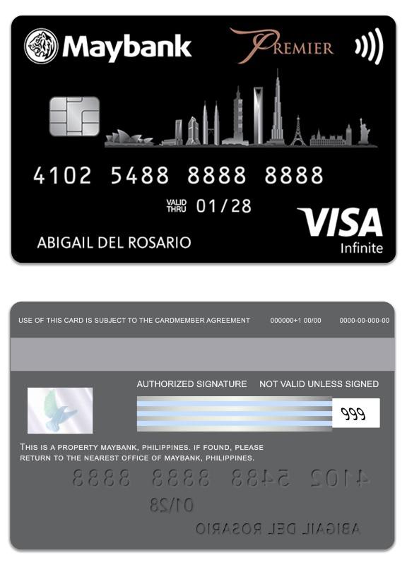 Philippines MayBank visa infinite card